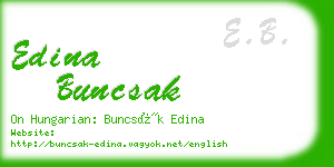 edina buncsak business card